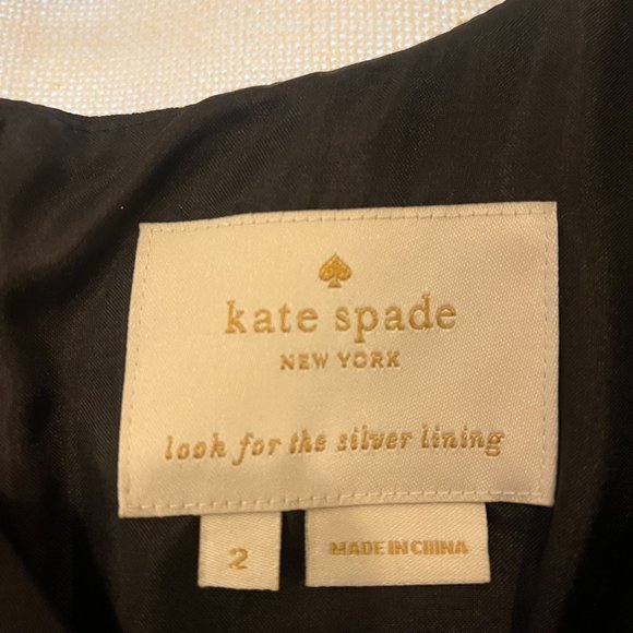 Kate Spade Black Tiger Lily Applique Fit & Flare Dress | Size 2, NWOT - Picture 7 of 12